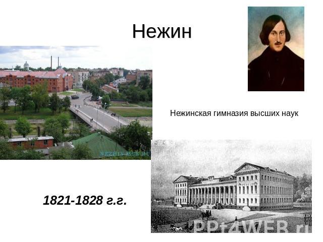 Нежин Нежинская гимназия высших наук 1821-1828 г.г.