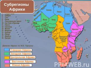 Субрегионы Африки