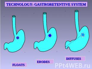 TECHNOLOGY: GASTRORETENTIVE SYSTEM FLOATS ERODES DIFFUSES