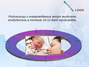 Родильницы и новорождённые могут выделять возбудитель в течение 10-12 дней после