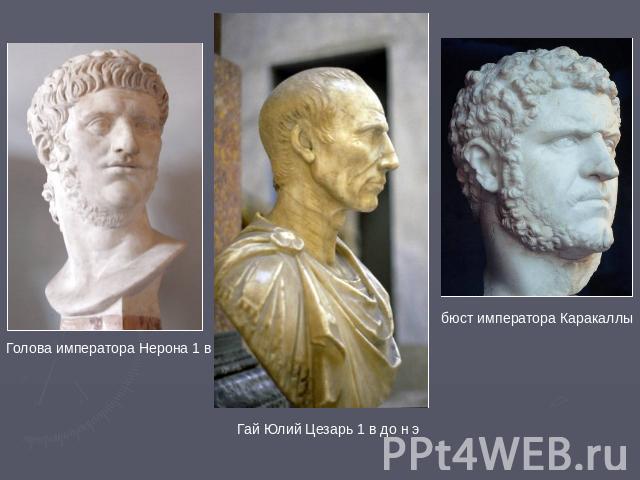 Голова императора Нерона 1 в Гай Юлий Цезарь 1 в до н э бюст императора Каракаллы