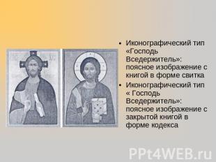 Иконографический тип «Господь Вседержитель»: поясное изображение с книгой в форм