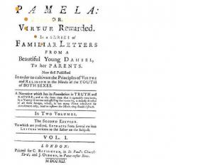 In September 1741, a sequel of Pamela called Pamela's Conduct in High Life was p