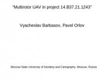 Multirotor UAV in project 14.B37.21.1243