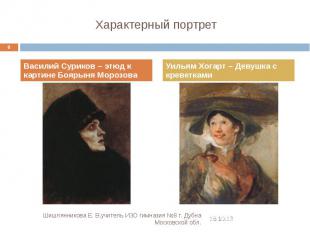 Характерный портрет Василий Суриков – этюд к картине Боярыня МорозоваУильям Хога