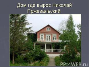 Дом где вырос Николай Пржевальский.