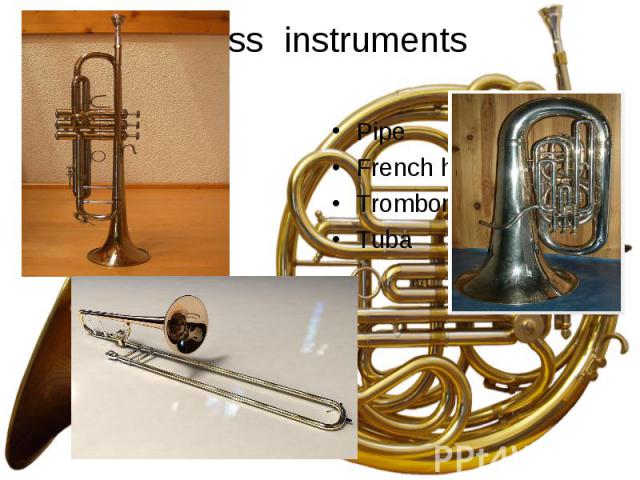 Brass instruments PipeFrench hornTromboneTuba