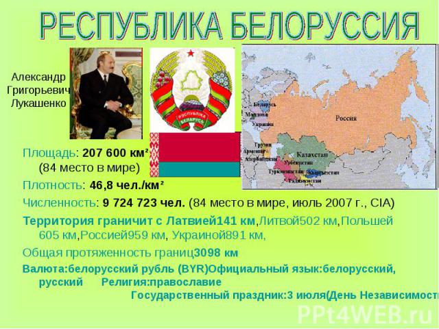 План характеристики страны белоруссия 7 класс