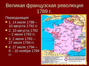 Великая французская революция 1789 г. Периодизация1. 14 июля 1789 – 10 августа 1