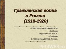 Гражданская война в России (1918-1920)
