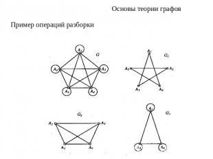 Основы теории графовПример операций разборки