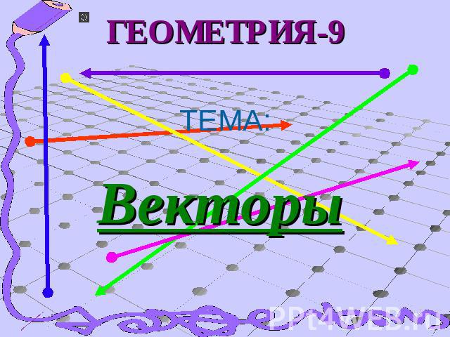 ГЕОМЕТРИЯ-9 ТЕМА:Векторы