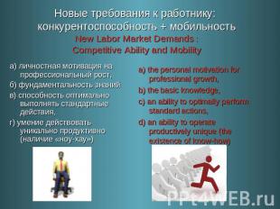 Новые требования к работнику: конкурентоспособность + мобильностьNew Labor Marke