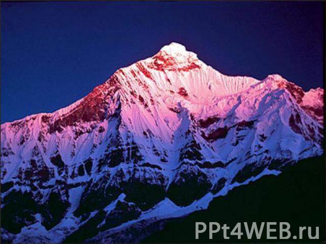 Гималаи г. Джомолунгма 8848 м