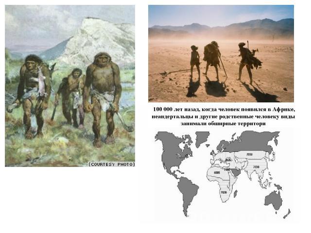 Человек на Земле появился около 30-40 тыс. лет назад в Восточной Африке и Южной Азии, где круглый год тепло.