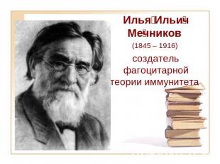 Илья Ильич Мечников (1845 – 1916) создатель фагоцитарной теории иммунитета