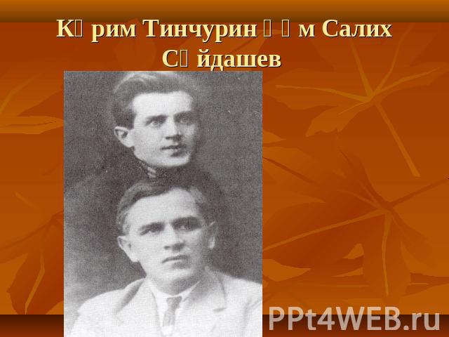 Кәрим Тинчурин һәм Салих Сәйдашев