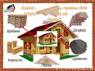 Какие материалы нужны для строительства сельского дома?