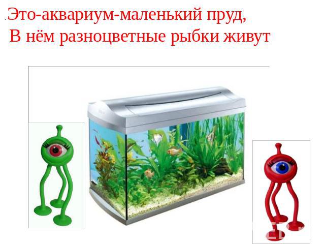 . Это-аквариум-маленький пруд, В нём разноцветные рыбки живут