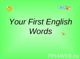 Your First English Words