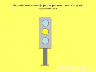 Желтый сигнал светофора говорит нам о том, что нужно приготовиться
