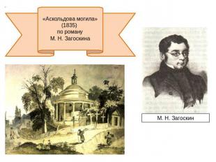 «Аскольдова могила» (1835) по роману М. Н. Загоскина М. Н. Загоскин
