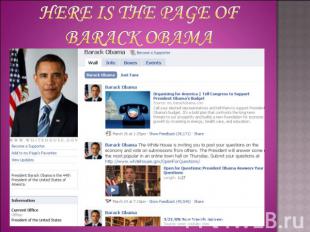Here is the page of Barack Obama