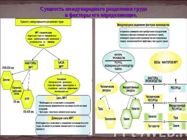 Сущность международного разделения груда и факторы его определяющие.