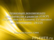 Организация экономического сотрудничества и развития (ОЭСР)