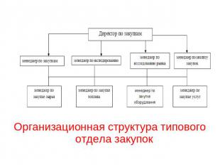 Организационная структура типового отдела закупок