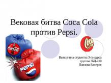 Вековая битва Coca Cola против Pepsi