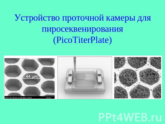 Устройство проточной камеры для пиросеквенирования (PicoTiterPlate)