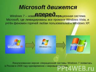 Microsoft движется вперед… Windows 7 – новая клиентская операционная система Mic