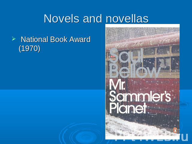 Novels and novellas National Book Award (1970)