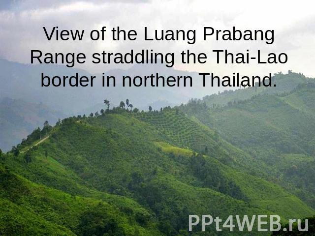 View of the Luang Prabang Range straddling the Thai-Lao border in northern Thailand.