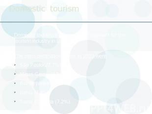 Domestic tourism Domestic tourism is a key market segment for the tourism indust