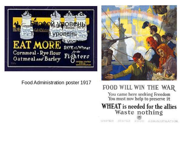 Food Administration poster 1917