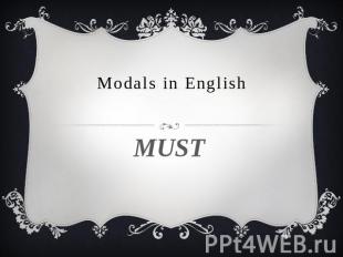 Modals in EnglishMUST