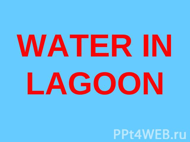 WATER IN LAGOON