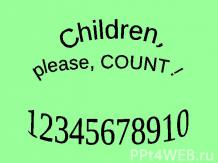 Children, please, count