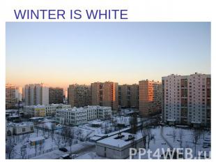 WINTER IS WHITE