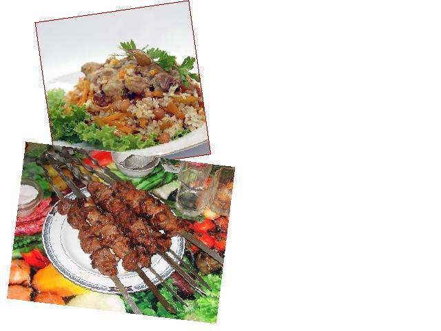 Russian cuisine was enriched by the cooking traditions of other nations - of Caucasus, Middle Asia, Eastern Europe. Shashlyk and plov are very popular and familiar to every Russian.