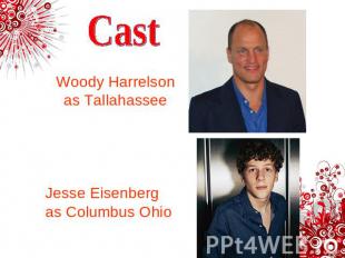 Cast Woody Harrelson as Tallahassee Jesse Eisenberg as Columbus Ohio