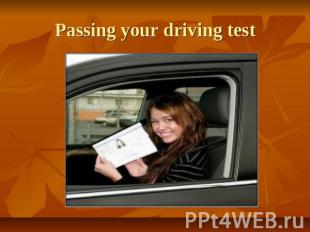 Passing your driving test