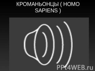 Кроманьонцы ( homo sapiens )
