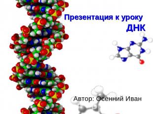 Презентация к уроку ДНК Автор: Осенний Иван