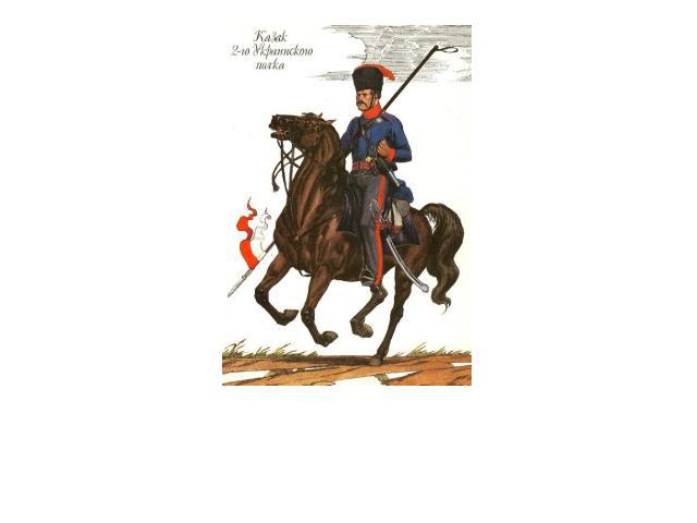 Нерегулярные казачьи войска насчитывали по спискам до 110 тысяч лёгкой кавалерии, однако реально в войне приняло участие до 20 тысяч казаков.