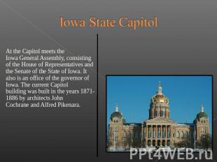 Iowa State Capitol At the&nbsp;Capitol&nbsp;meets&nbsp;the Iowa&nbsp;General Ass