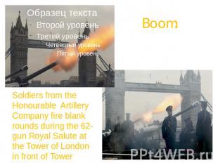 Boom: Soldiers from the Honourable Artillery Company fire blank rounds during th