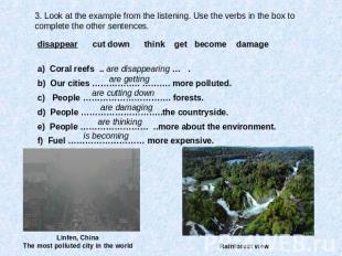 3. Look at the example from the listening. Use the verbs in the box to complete